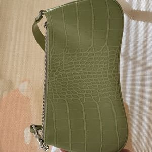 JW PEI green baguette shoulder bag
